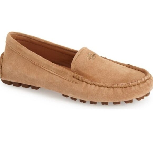 Coach | Amber Suede Leather Loafers | Camel | Women's Size 10 - Picture 1 of 8
